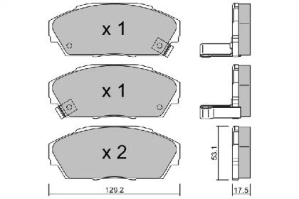 Комплект тормозных колодок BPHO-1900 AISIN